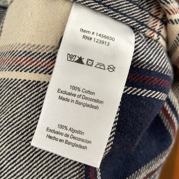 JACKS MFG. Men's Casual Button-up Flannel Shirt Size L In Blue Multi - Picture 3 of 5